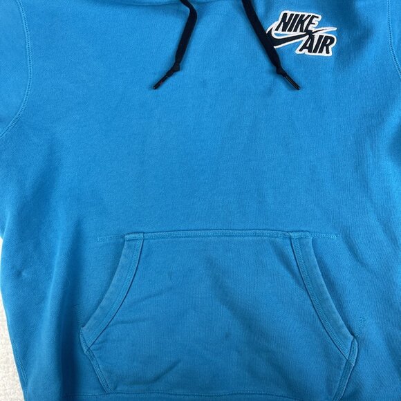 Nike Air Pivot Blue Short Sleeve Sweatshirt Hoodie Jacket L Tech Fleece (Read) - Picture 12 of 16